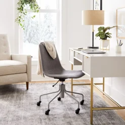Modern Slope Upholstered Swivel Office Chair