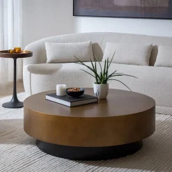 Modern Steel Coffee Table (43.5")
