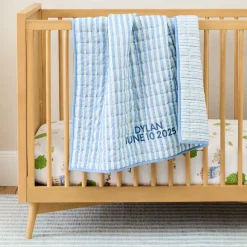 Modern Stripe Reversible Baby Quilt