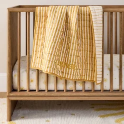 Modern Stripe Reversible Baby Quilt