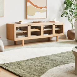 Modern Wave Shag Wool Rug