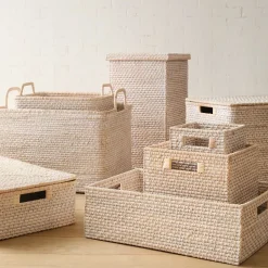 Modern Weave Rattan Baskets