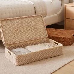 Modern Weave Rattan Underbed Baskets