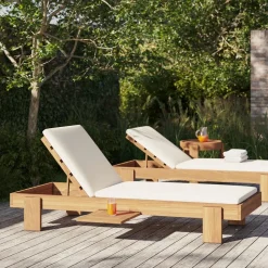 Monterey Outdoor Teak Chaise Lounge