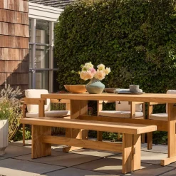 Monterey Outdoor Teak Dining Bench (66")