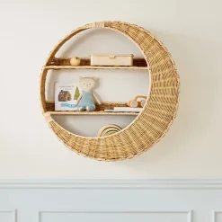Moon Rattan Shelf (25")