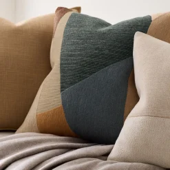 Mosaic Linen Pillow Cover & Throw Set