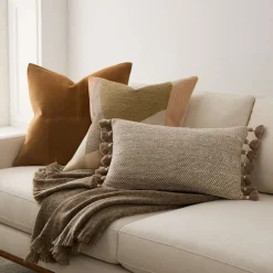 Mosaic Suede Pillow Cover & Throw Set