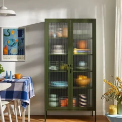 Mustard Made Collector Glass Cabinet