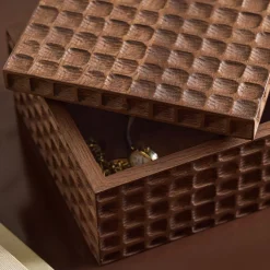 Nadia Carved Wood Box