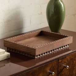 Nadia Carved Wood Tray