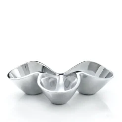 Nambe Bella Triple Condiment Server