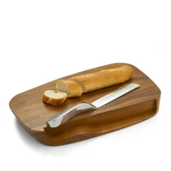 Nambe Blend Bread Board & Knife