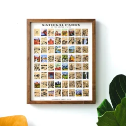 Native Maps National Parks Scratch-Off Print