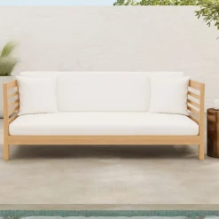 Natural Wood Outdoor Daybed