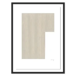 Negative in Taupe Framed Wall Art by The Holly Collective