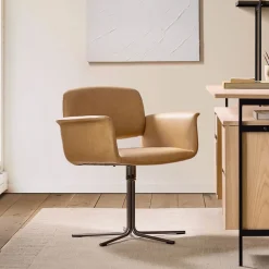 Nelson Leather Swivel Office Chair