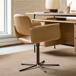 Nelson Leather Swivel Office Chair
