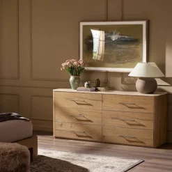 Nerelle Marble 6-Drawer Dresser (72")