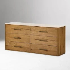 Nerelle Marble 6-Drawer Dresser (72")
