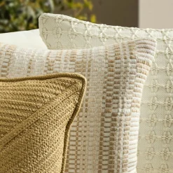 Neutral Textured Outdoor Pillow Set