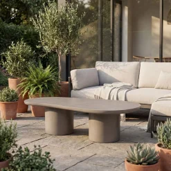 Newcastle Indoor/Outdoor Asymmetrical Coffee Table (60")