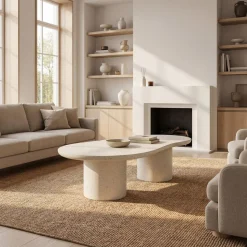 Newcastle Indoor/Outdoor Asymmetrical Coffee Table (60")