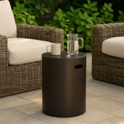 Newcastle Indoor/Outdoor Cylinder Side Table (14")