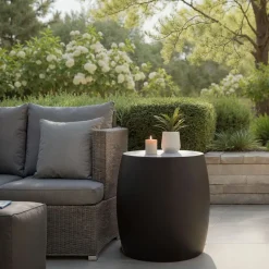 Newcastle Indoor/Outdoor Pebble End Table (24")