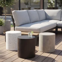 Newcastle Indoor/Outdoor Pedestal Side Table (16"–20")