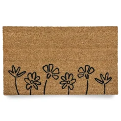 Nickel Designs Hand-Painted Doormat - Flowers