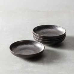 Nivo Metallic Low Salad Bowls (Set of 6)