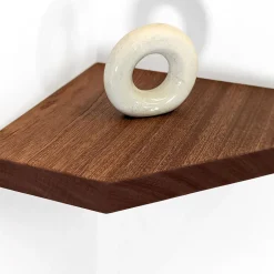 Nook Woodworking Floating Corner Shelf with Straight Edge (12"–16")