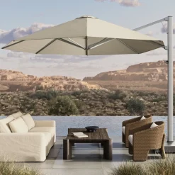 Octagon Outdoor Cantilever Umbrella