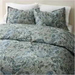 Open Box: Adie Botanical Duvet Cover, Full/Queen - Arctic Blue