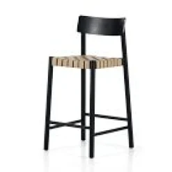 Open Box: A-Line Frame Counter Stool (27") - Nude Leather Blend, Ash