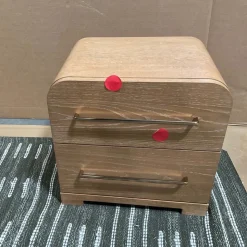 Open Box: Ava Cerused Nightstand (22") - Warm Cerused, Champagne Bronze