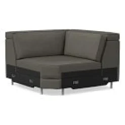 Open Box: Axel Modular Motion Corner - Vegan Leather Cinder, Dark Bronze