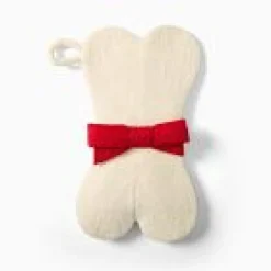 Open Box: Bone Shaped Felt Stocking with Bow