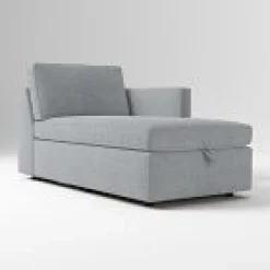 Open Box: Build Your Own - Harris Sectional, Right-Arm Storage Chaise - Performance+ Yarn Dyed Linen Weave Graphite