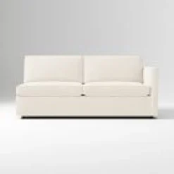 Open Box: Build Your Own Harris Sectional, Right Arm 2.5 Seater Sofa - Performance+ Basket Slub Alabaster