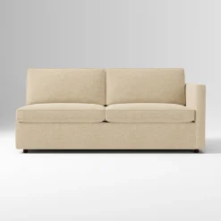 Open Box: Build Your Own Harris Sectional, Right-Arm Sleeper Sofa - Performance Velvet Pewter