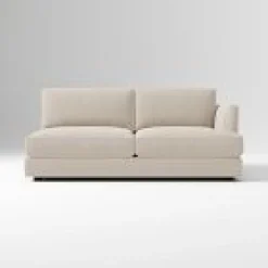 Open Box: Build Your Own - Haven Sectional, Right-Arm 2 Seater Sofa - Performance Velvet Sand