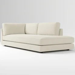 Open Box: Build Your Own Haven Sectional (Extra Deep), Right-Arm Bumper Chaise - Performance Distressed Velvet Storm Gray