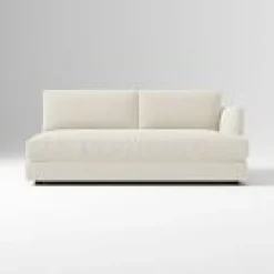 Open Box: Build Your Own Haven Sectional, Right-Arm 2 Seater Sofa, Bench Cushion - Performance Boucle Oatmeal