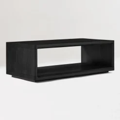 Open Box: Calla Solid Wood Coffee Table (48") - Black