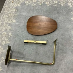 Open Box: Charley C-Side Table (19") - Walnut, Antique Brass