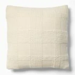 Open Box: Cozy Grid Pillow Cover (20" Sq) - Alabaster