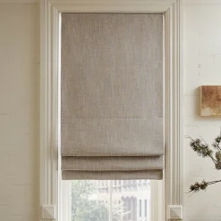 Open Box: Crossweave Cordless Roman Blackout Shade (36"W x 64"L) - Belgian Flax