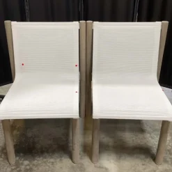 Open Box: Cusco Outdoor Textilene® Stacking Dining Chair (Set of 2) - Weathered Gray